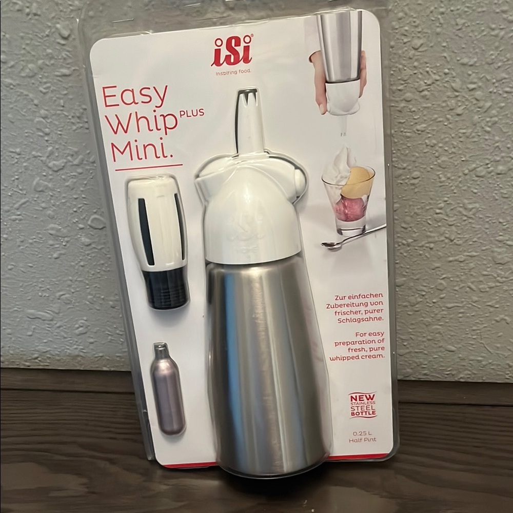 Easy Whip Plus Mini Cream Whipper - White and Silver
